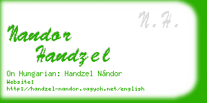 nandor handzel business card